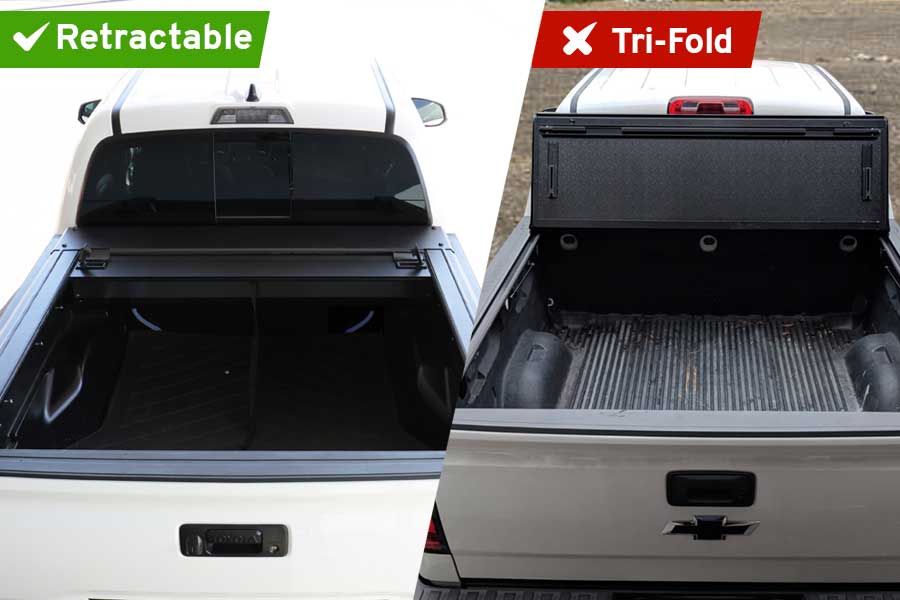 Spring Recoil Retractable Tonneau Cover for Ram Short Bed